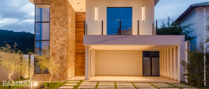 Fachada externa com pedras naturais Pasinato